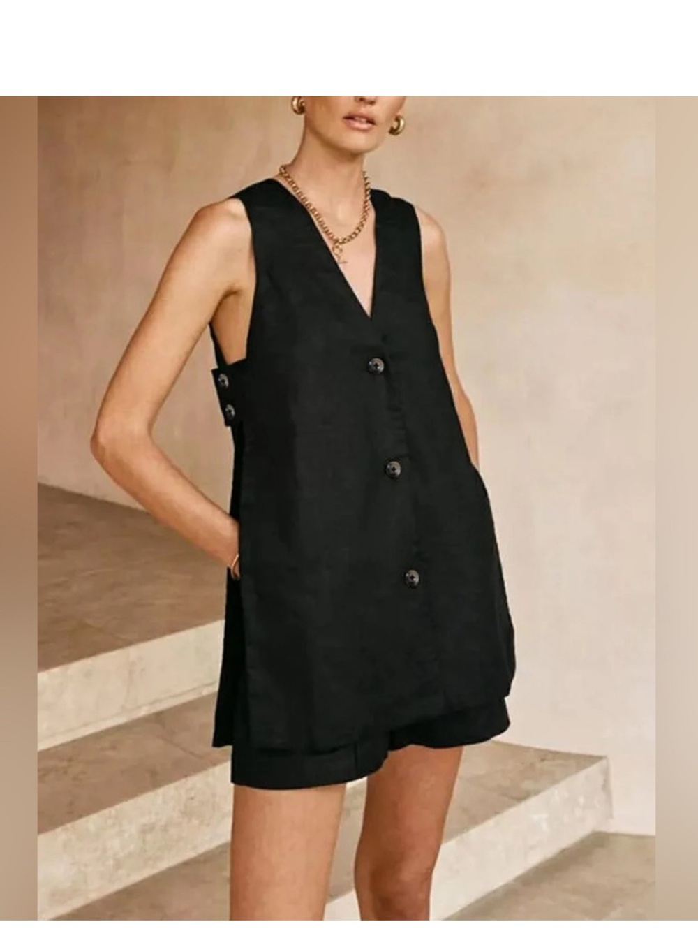 COMMENSE 2pc black shorts Set - NWT-size small